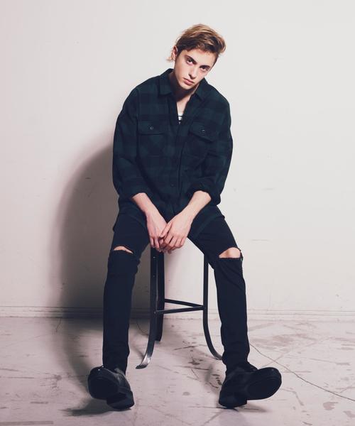 MONKEY TIME（モンキータイム）の「＜monkey time＞ BLOCK/CHK DROPPED SHOULDER SHIRT/シャツ（シャツ/ブラウス・メンズ・レッド/マスタード/ダークグリーン・SMALL/LARGE/X-LARGE/MEDIUM）」の6枚目の写真