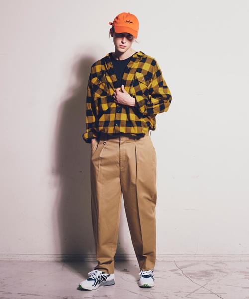 MONKEY TIME（モンキータイム）の「＜monkey time＞ BLOCK/CHK DROPPED SHOULDER SHIRT/シャツ（シャツ/ブラウス・メンズ・レッド/マスタード/ダークグリーン・SMALL/LARGE/X-LARGE/MEDIUM）」の9枚目の写真