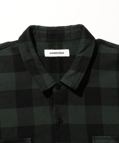 MONKEY TIME（モンキータイム）の「＜monkey time＞ BLOCK/CHK DROPPED SHOULDER SHIRT/シャツ（シャツ/ブラウス・メンズ・レッド/マスタード/ダークグリーン・SMALL/LARGE/X-LARGE/MEDIUM）」の21枚目の写真