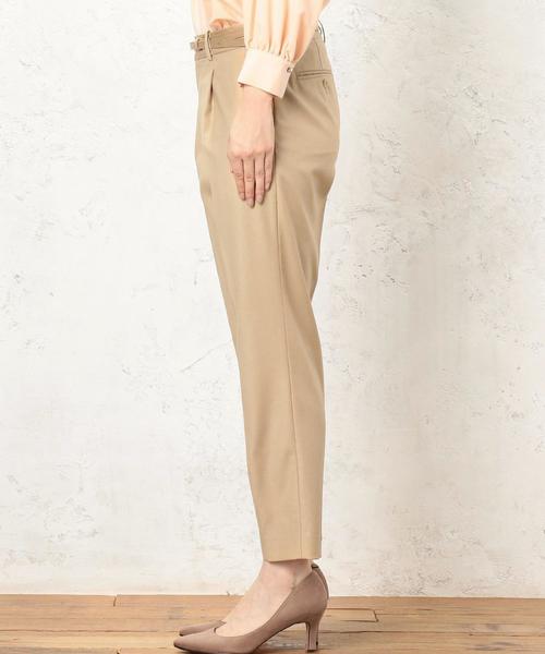 green label relaxing（グリーンレーベルリラクシング）の「[洗濯可能] ◆CR TR タック ベルトツキ パンツ ◆（その他パンツ・レディース・ブラック/ケリー/ベージュ・34/42/44/40/38/46/36）」の6枚目の写真