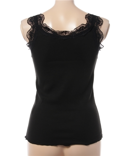 one after another NICE CLAUP（ワンアフターアナザーナイスクラップ）の「レーステレコタンクトップ（タンクトップ・レディース・オフホワイト/ネイビー/ピンク/ブラック/ベージュ・FREE）」の6枚目の写真