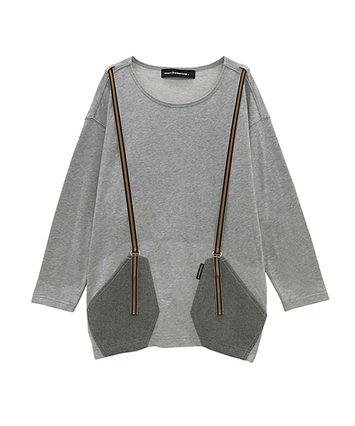 mercibeaucoup,（メルシーボークー）の「(O)Ｂ：サスペンウラケ*（Tシャツ/カットソー・レディース・オフホワイト/グレー/ネイビー・01）」の17枚目の写真