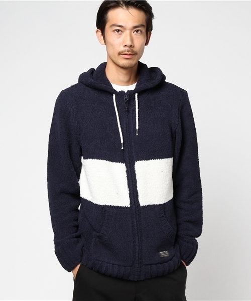 Quiksilver(クイックシルバー)の「CHENILLE KNIT HOODIE(パーカー・メンズ・ネイビー/その他1/その他2・MEDIUM/SMALL/X-LARGE/LARGE)」の1枚目の写真