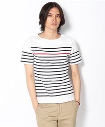UNION STATION | パネルボーダーボートネックTシャツ(Tシャツ/カットソー)