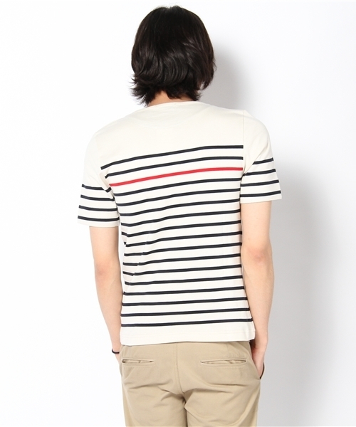 UNION STATION(ユニオンステーション)の「パネルボーダーボートネックTシャツ(Tシャツ/カットソー・メンズ・ホワイト×ネイビー/その他1/その他2・MEDIUM/LARGE/LL)」の5枚目の写真