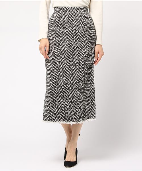 MOUSSY（マウジー）の「BOUCLE SKIRT（スカート・レディース・ブラウン系その他/ブラック系その他・1/2）」の4枚目の写真
