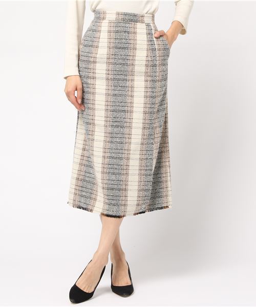 MOUSSY（マウジー）の「BOUCLE SKIRT（スカート・レディース・ブラウン系その他/ブラック系その他・1/2）」の6枚目の写真