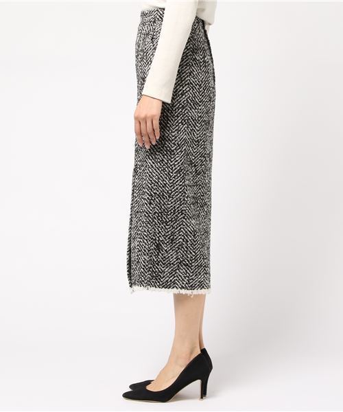 MOUSSY（マウジー）の「BOUCLE SKIRT（スカート・レディース・ブラウン系その他/ブラック系その他・1/2）」の3枚目の写真