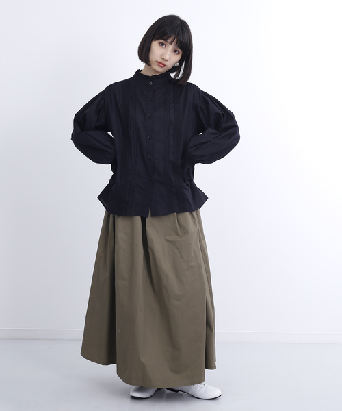 MERLOT（メルロー）の「レースタックコットンブラウス1380（シャツ/ブラウス・レディース・ブラック/オフホワイト/グリーン/チェリーピンク・FREE）」の12枚目の写真