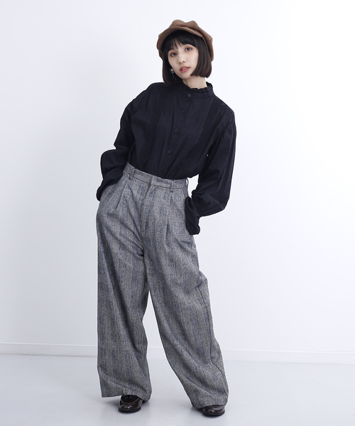 MERLOT（メルロー）の「レースタックコットンブラウス1380（シャツ/ブラウス・レディース・ブラック/オフホワイト/グリーン/チェリーピンク・FREE）」の13枚目の写真