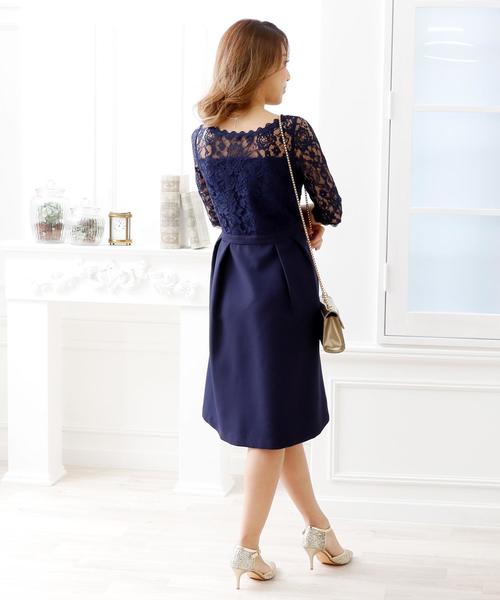 Doula Doula（ドゥーラドゥーラ）の「サテンレースワンピース（ドレス・レディース・ブラック/ネイビー/ベージュ/ライトグレー/ブルー/ライトピンク・L/M）」の10枚目の写真