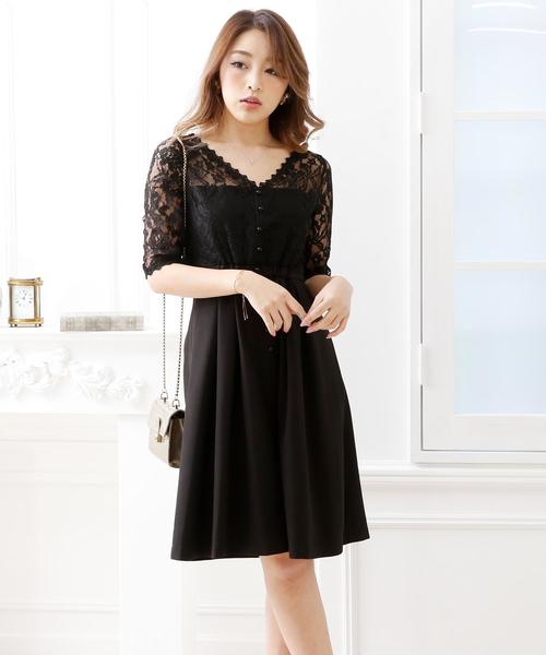 Doula Doula（ドゥーラドゥーラ）の「サテンレースワンピース（ドレス・レディース・ブラック/ネイビー/ベージュ/ライトグレー/ブルー/ライトピンク・L/M）」の21枚目の写真