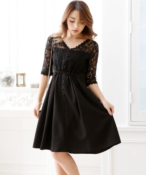 Doula Doula（ドゥーラドゥーラ）の「サテンレースワンピース（ドレス・レディース・ブラック/ネイビー/ベージュ/ライトグレー/ブルー/ライトピンク・L/M）」の22枚目の写真