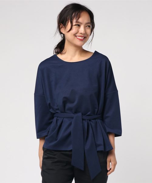 KOBE LETTUCE（コウベレタス）の「選べる3type[フレア袖/ベルト/リボン袖]Tブラウス＊レディース/トップス[C3441]（Tシャツ/カットソー・レディース・オフホワイト/キャメル/カーキ/プラム/ボルドー/ネイビー/ブラック/ホワイト系その他/イエロー系その他/グリーン系その他/パープル系その他/レッド系その他/ブルー系その他/ブラック系その他/ホワイト系その他2/イエロー系その他2/グリーン系その他2/パープル系その他2/レッド系その他2/ブルー系その他2/ブラック系その他2・FREE）」の12枚目の写真