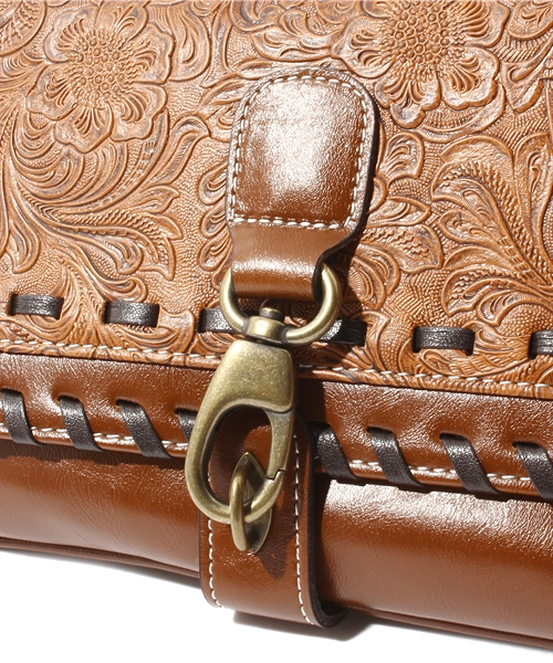 goa(ゴア)の「ペイズリー型押しクラッチBag(クラッチバッグ・レディース・ブラウン・FREE)」の7枚目の写真