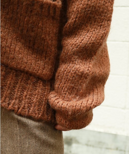 TODAYFUL（トゥデイフル）の「ロウゲージニットカーディガン（カーディガン/ボレロ・レディース・ブラウン/グリーン・FREE）」の9枚目の写真
