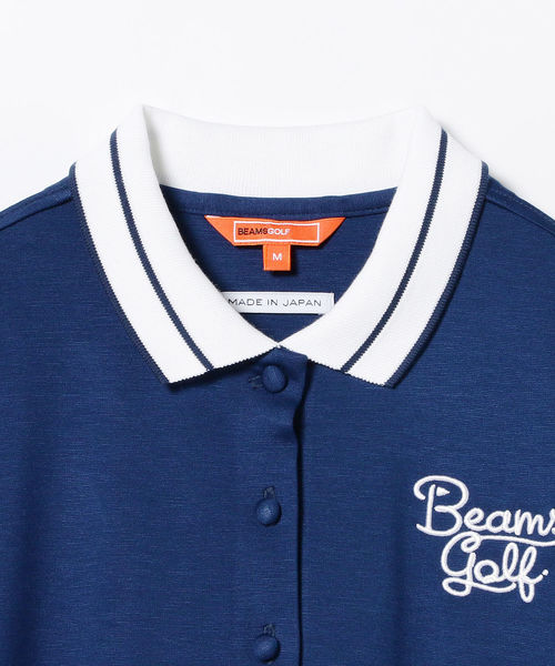 BEAMS GOLF ネイビー ワンピース M 新品タグ付】ビームスゴルフ リネン ボタン ワンピース ネイビー