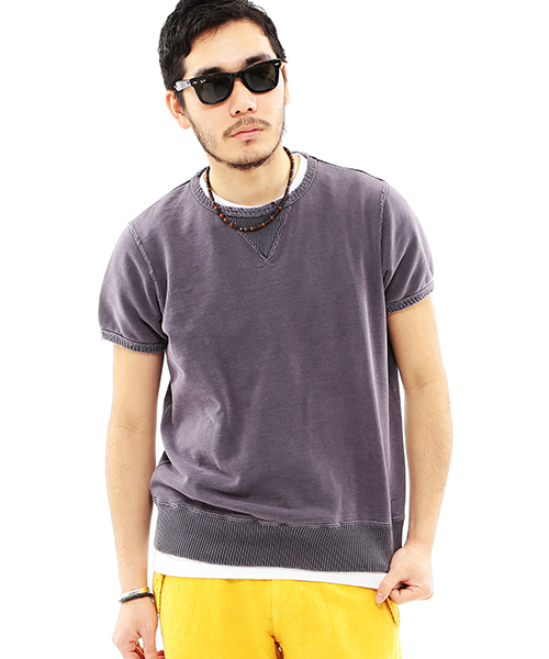 BEAMS PLUS（ビームスプラス）の「○REMI RELIEF×BEAMS PLUS / 別注 半袖クルーネックスウェット（Tシャツ/カットソー・メンズ・ホワイト/マスタード/ネイビー/オリーブ・SMALL/X-LARGE/MEDIUM/LARGE）」の4枚目の写真