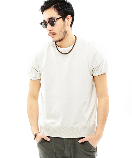 BEAMS PLUS（ビームスプラス）の「○REMI RELIEF×BEAMS PLUS / 別注 半袖クルーネックスウェット（Tシャツ/カットソー・メンズ・ホワイト/マスタード/ネイビー/オリーブ・SMALL/X-LARGE/MEDIUM/LARGE）」の2枚目の写真