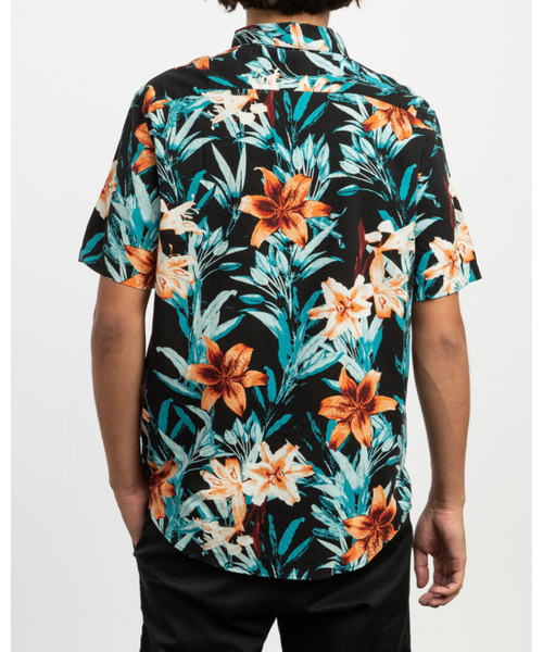 RVCA（ルーカ）の「RVCA メンズ  MONTAGUE FLORAL ショートスリーブシャツ/ルーカー トロピカルプリント（シャツ/ブラウス・メンズ・ブラック・SMALL/MEDIUM/LARGE）」の11枚目の写真