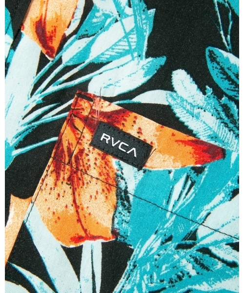 RVCA（ルーカ）の「RVCA メンズ  MONTAGUE FLORAL ショートスリーブシャツ/ルーカー トロピカルプリント（シャツ/ブラウス・メンズ・ブラック・SMALL/MEDIUM/LARGE）」の9枚目の写真