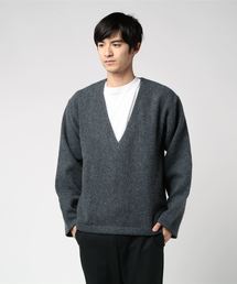 【salvy;】SHETLAND MOSSER V-NECK TOP