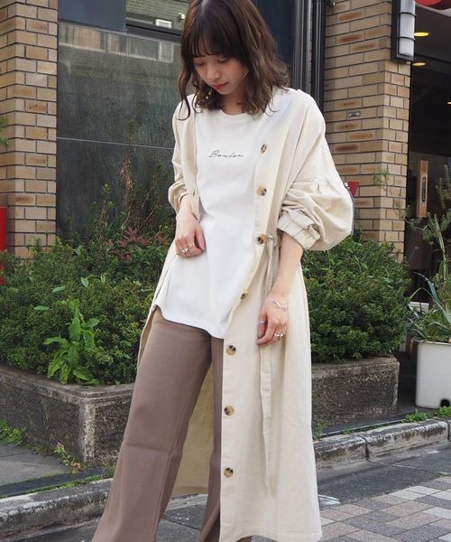tiptop(ティップトップ)の「ウェストリボンガウンワンピース(ワンピース・レディース・カーキ/ネイビー/ベージュ/アイボリー・FREE)」の2枚目の写真