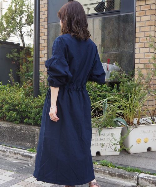 tiptop(ティップトップ)の「ウェストリボンガウンワンピース(ワンピース・レディース・カーキ/ネイビー/ベージュ/アイボリー・FREE)」の15枚目の写真