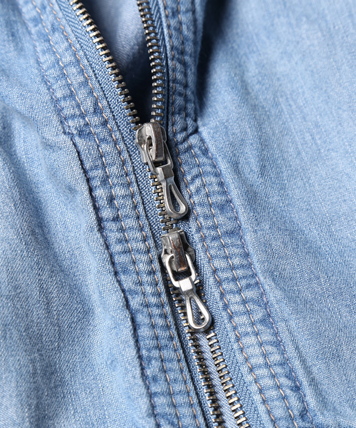 goa（ゴア）の「カットデニムコンビネーションクロゼットフードジャケット（デニムジャケット・メンズ・ブルー/インディゴブルー・FREE）」の9枚目の写真