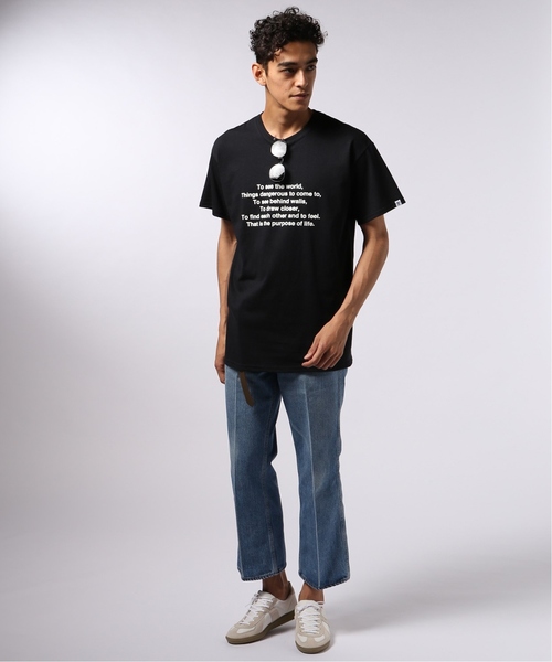 EDIFICE（エディフィス）の「LIFE×Hombre Nino  フロントメッセージ Tシャツ（Tシャツ/カットソー・メンズ・ホワイト/ブラック/ベージュ・SMALL/MEDIUM/LARGE）」の4枚目の写真