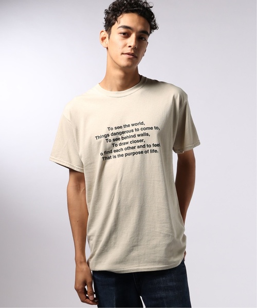 EDIFICE（エディフィス）の「LIFE×Hombre Nino  フロントメッセージ Tシャツ（Tシャツ/カットソー・メンズ・ホワイト/ブラック/ベージュ・SMALL/MEDIUM/LARGE）」の7枚目の写真