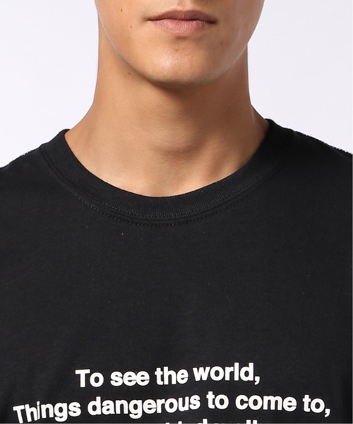 EDIFICE（エディフィス）の「LIFE×Hombre Nino  フロントメッセージ Tシャツ（Tシャツ/カットソー・メンズ・ホワイト/ブラック/ベージュ・SMALL/MEDIUM/LARGE）」の11枚目の写真