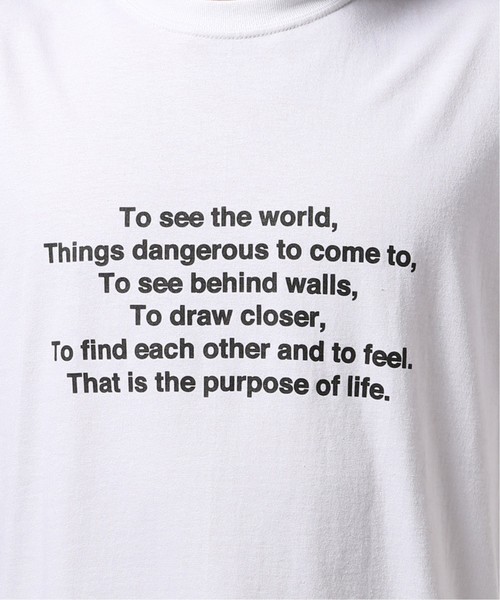 EDIFICE（エディフィス）の「LIFE×Hombre Nino  フロントメッセージ Tシャツ（Tシャツ/カットソー・メンズ・ホワイト/ブラック/ベージュ・SMALL/MEDIUM/LARGE）」の18枚目の写真