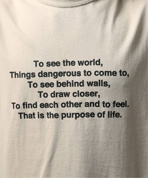 EDIFICE（エディフィス）の「LIFE×Hombre Nino  フロントメッセージ Tシャツ（Tシャツ/カットソー・メンズ・ホワイト/ブラック/ベージュ・SMALL/MEDIUM/LARGE）」の19枚目の写真