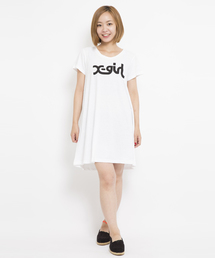 X-girl | LOGO S/S FLARE TEE DRESS(ワンピース)