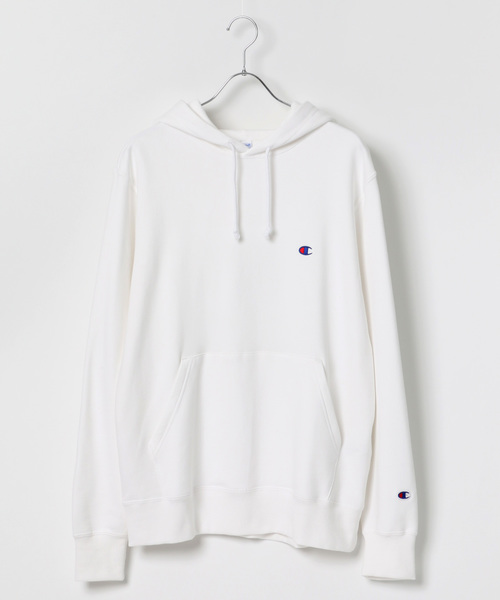 Champion（チャンピオン）の「Champion/チャンピオン ワンポイント刺繍 スウェット レディース メンズ トレーナー パーカー/プルオーバー フーディー（パーカー・メンズ・ホワイト/ブラック/ネイビー/グレー/オートミール/マルーン/ピンク/チャコール/オリーブ/モスグリーン・M/L/XL）」の11枚目の写真