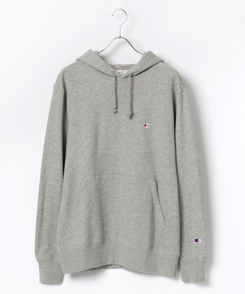 Champion（チャンピオン）の「Champion/チャンピオン ワンポイント刺繍 スウェット レディース メンズ トレーナー パーカー/プルオーバー フーディー（パーカー・メンズ・ホワイト/ブラック/ネイビー/グレー/オートミール/マルーン/ピンク/チャコール/オリーブ/モスグリーン・M/L/XL）」の13枚目の写真