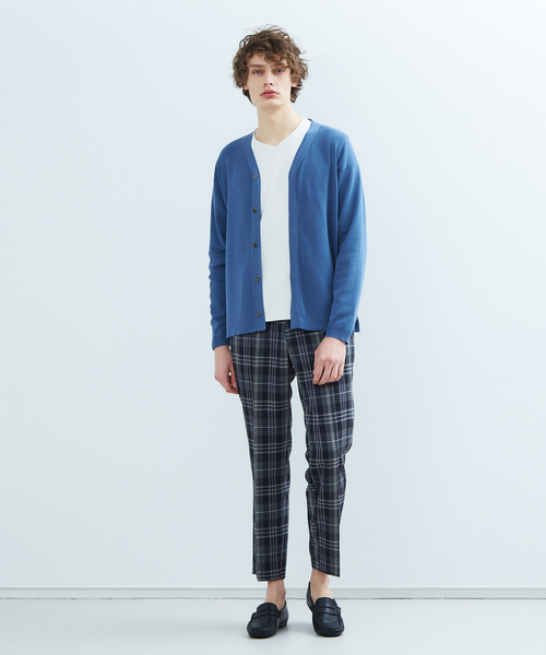 RECENCY OF MINE（リーセンシー オブ マイン）の「【Recency of Mine】ダブルフェイス 防臭シルケットVネックロングTシャツ（Tシャツ/カットソー・メンズ・ホワイト/ライトグレー/ブルー・44/46/48）」の4枚目の写真