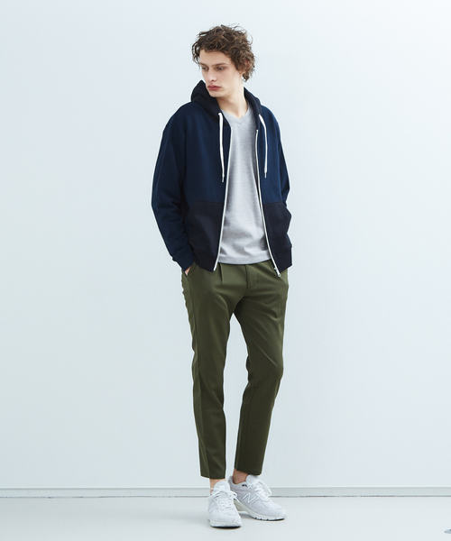 RECENCY OF MINE（リーセンシー オブ マイン）の「【Recency of Mine】ダブルフェイス 防臭シルケットVネックロングTシャツ（Tシャツ/カットソー・メンズ・ホワイト/ライトグレー/ブルー・44/46/48）」の14枚目の写真