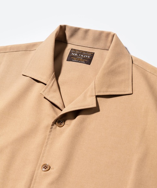 MR.OLIVE（ミスターオリーブ）の「【セットアップ対応】クラシック オックス ポリエステル/ハーフスリーブ  オーバーシャツ（シャツ/ブラウス・メンズ・ブラック/ベージュ/カーキ・SMALL/MEDIUM/LARGE）」の8枚目の写真
