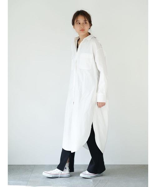 AMERICAN HOLIC(アメリカンホリック)の「バックドレープシャツワンピース *(シャツワンピース・レディース・ストライプ/ホワイト系その他7/ベージュ/オフホワイト/ブルー系その他5・FREE)」の19枚目の写真