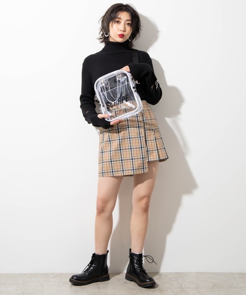 WEGO（ウィゴー）の「DISPARK/2wayハンドルロゴショルダーバッグ（ショルダーバッグ・レディース・ブラック/ホワイト系その他・FREE）」の6枚目の写真