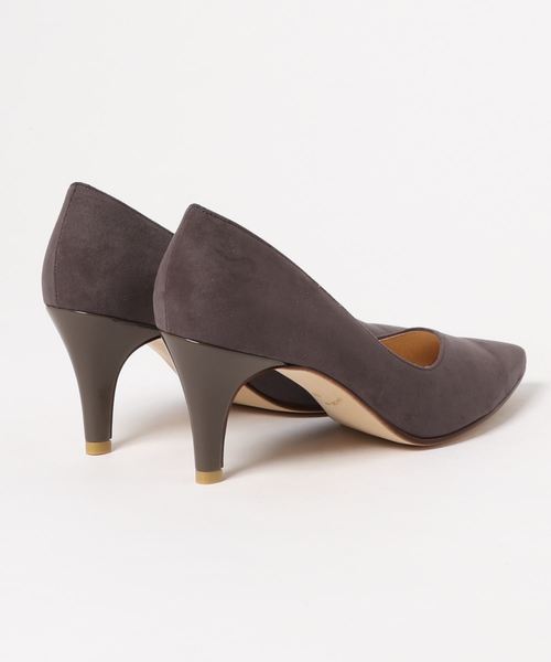 12Twelve Agenda（トゥエルブ　アジェンダ）の「異素材コンビアシメカットパンプス（パンプス・レディース・ベージュ/チャコールグレー・M）」の4枚目の写真