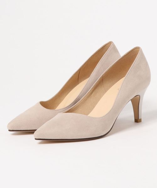12Twelve Agenda（トゥエルブ　アジェンダ）の「異素材コンビアシメカットパンプス（パンプス・レディース・ベージュ/チャコールグレー・M）」の6枚目の写真
