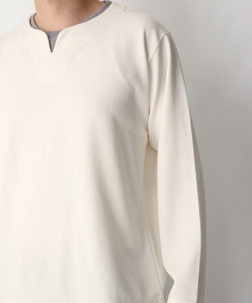 GLOBAL WORK(グローバルワーク)の「ドライタッチカノコレイヤード/865756(Tシャツ/カットソー・メンズ・ホワイト/ブラック/ベージュ/ライトグリーン・SMALL/MEDIUM/LARGE/X-LARGE)」の8枚目の写真