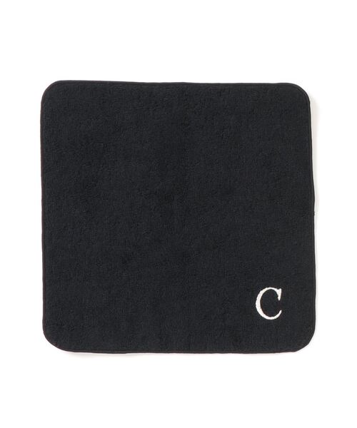 BIRTHDAY BAR（バースデイバー）の「アルファベット刺繍 タオルハンカチ ブラック（ハンカチ/ハンドタオル・レディース・Y/S/T/K/A/M/R/H/N/C・フリー）」の2枚目の写真