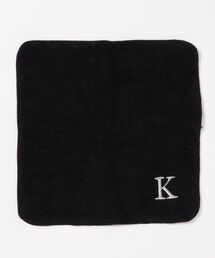 BIRTHDAY BAR | アルファベット刺繍 タオルハンカチ ブラック(ハンカチ/ハンドタオル)