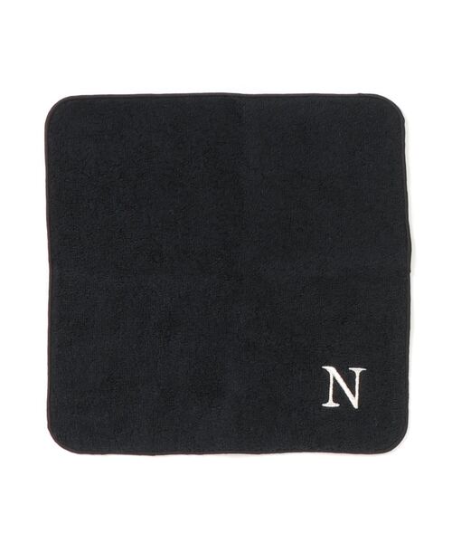 BIRTHDAY BAR（バースデイバー）の「アルファベット刺繍 タオルハンカチ ブラック（ハンカチ/ハンドタオル・レディース・Y/S/T/K/A/M/R/H/N/C・フリー）」の6枚目の写真