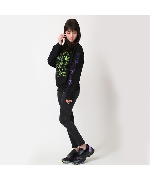 RADIO EVA 737 Human Mind Print Sweatshirt by MARK GONZALES