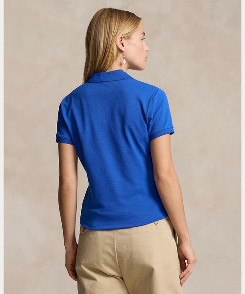 POLO RALPH LAUREN(ポロ ラルフ ローレン)の「スリム フィット ストレッチ ポロシャツ(ポロシャツ・レディース・ブルー・MEDIUM/LARGE/SMALL/X-SMALL/X-LARGE)」の4枚目の写真